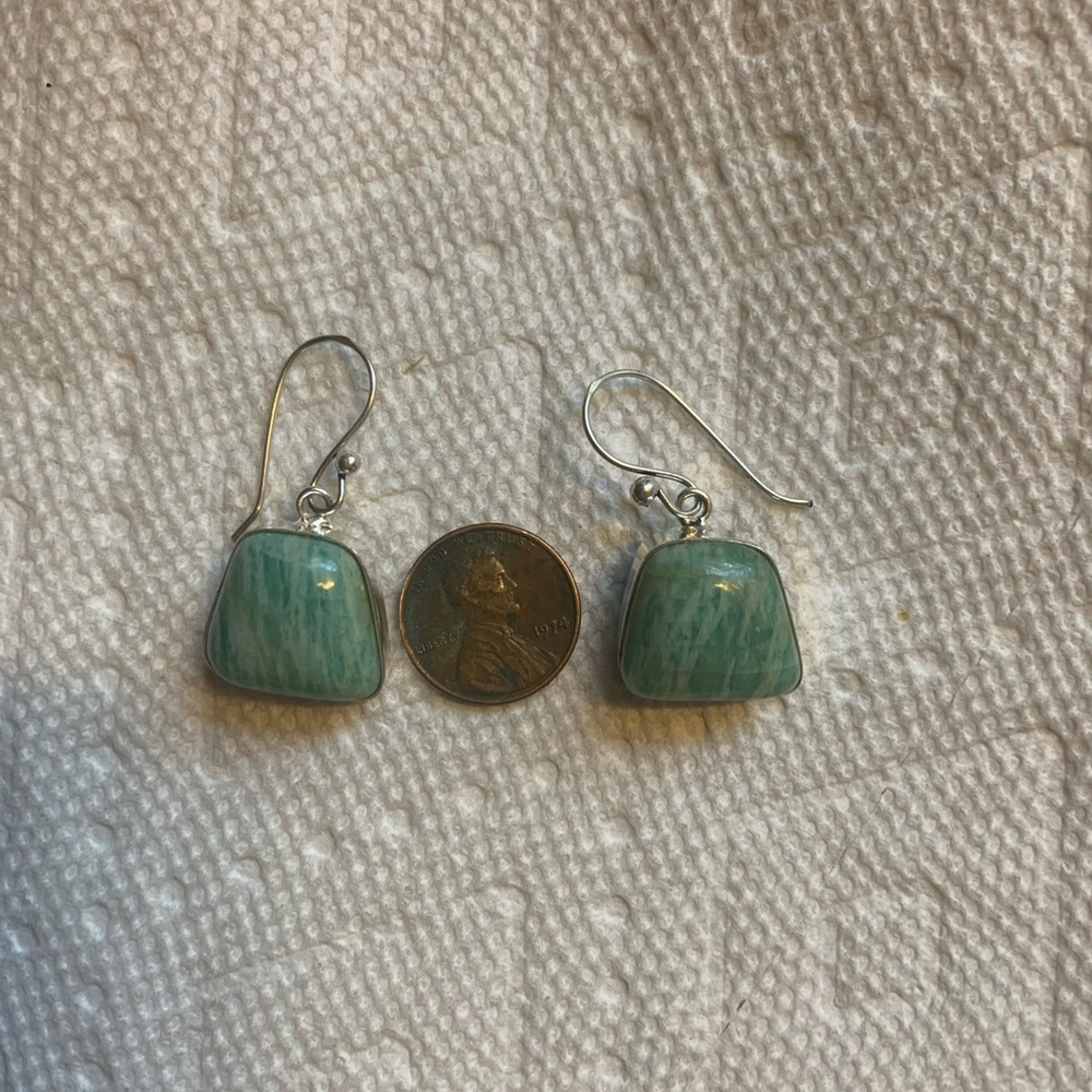 Amazonite earrings. Very nice. - Picture 5 of 5